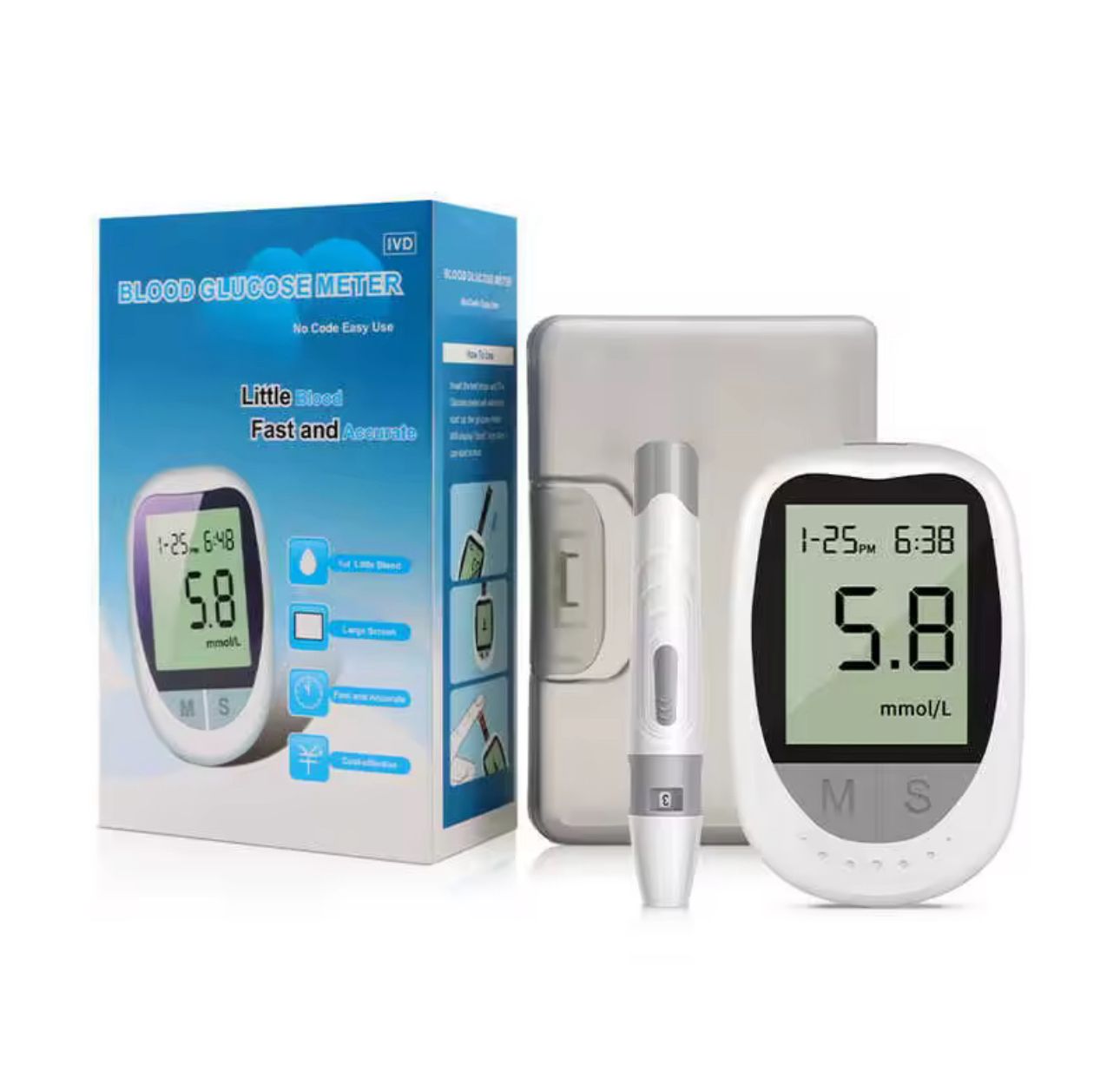 Miniatura 5 de GLUCOMETRO DIGITAL MEDIDOR GLUCOSA 50 TI